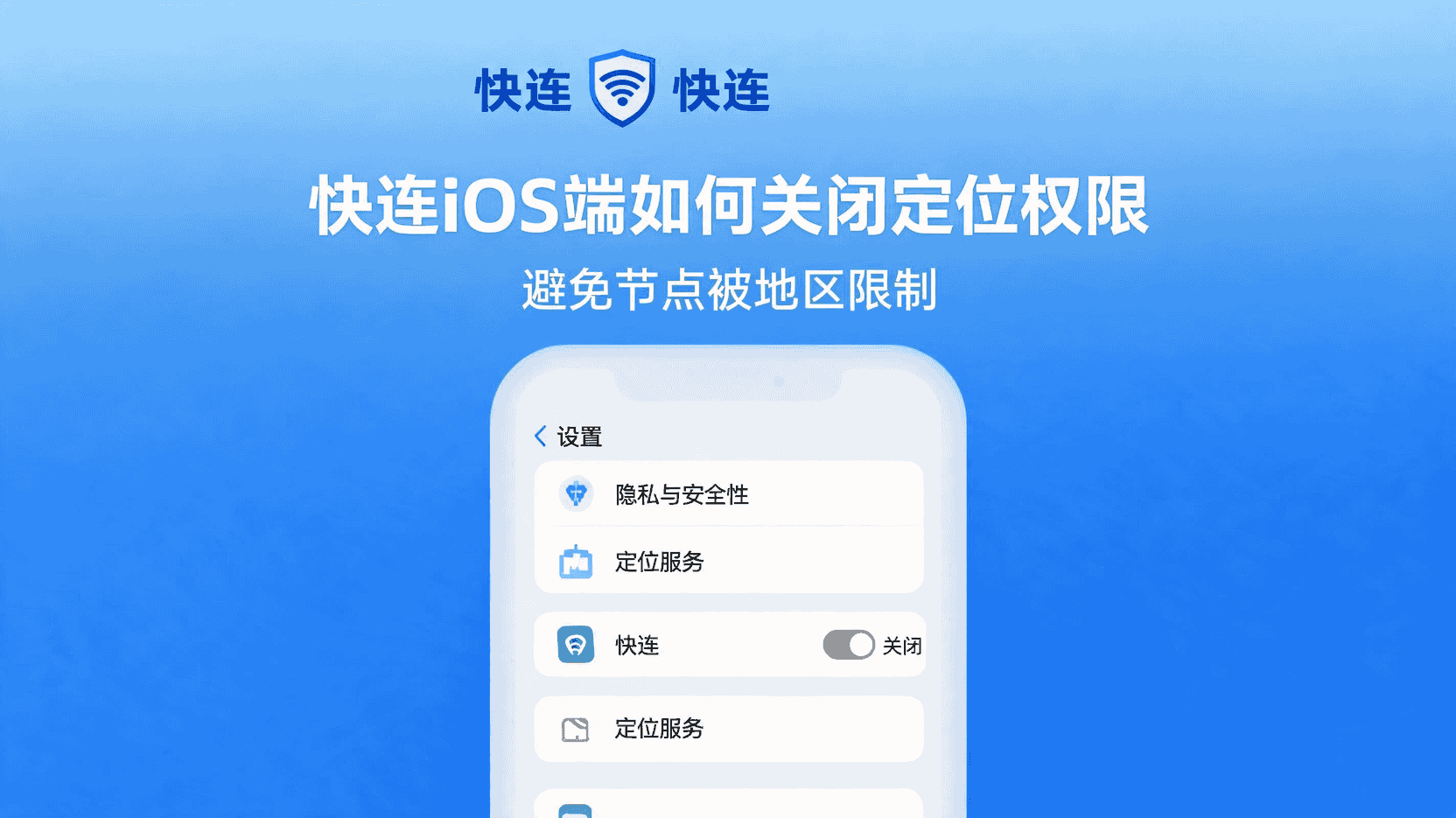 快连iOS端如何关闭定位权限, 关闭定位后节点仍被地区限制怎么办, iOS关闭精确定位与完全定位有什么区别, 快连iOS端定位权限设置步骤, 防止节点被地区限制的最佳实践, iOS系统定位权限对网络连接的影响, 快连iOS端隐私设置教程, 关闭定位能否解决节点地区限制问题
